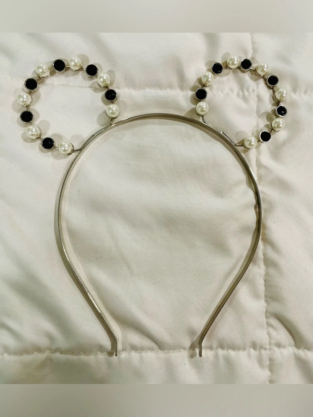Walt Disney World Parks Mickey Mouse Ears Metal and Gems Headband-NWOT